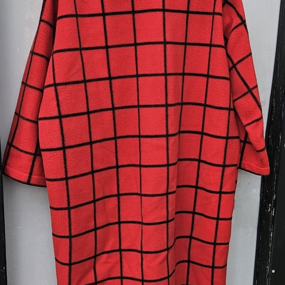 Vintage Embellish Red and Black window pane Coat. - Picture 3 of 6